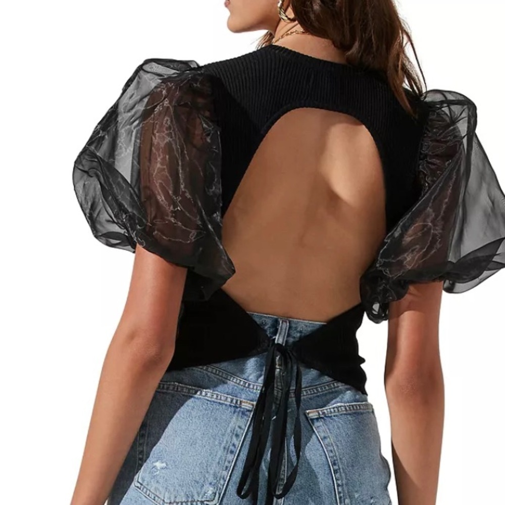 NWT - ASTR The Label Avery Puff Sleeve Shirt Small